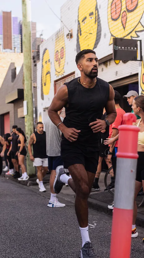 Ajay Cheema running with the run club